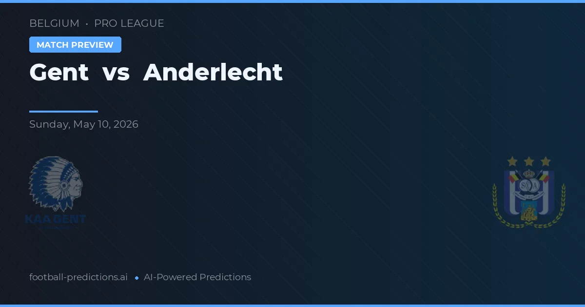 Gent vs Anderlecht — pronostic și avancronică meci