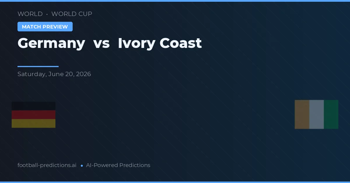 Germania vs Coasta de Fildeș — pronostic și avancronică meci