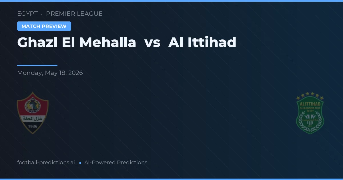 Ghazl El Mehalla vs Al Ittihad — pronostic și avancronică meci