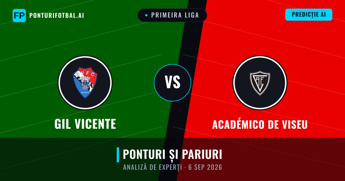 GIL Vicente vs Académico de Viseu — pronostic și avancronică meci