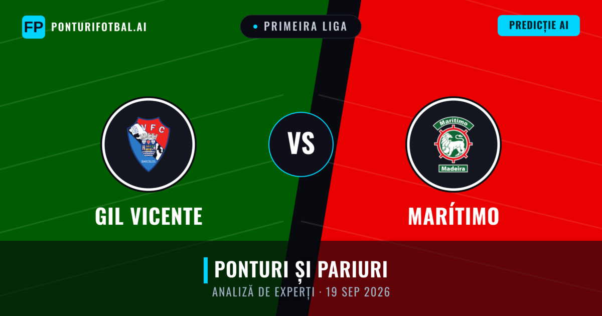 GIL Vicente vs Marítimo — pronostic și avancronică meci