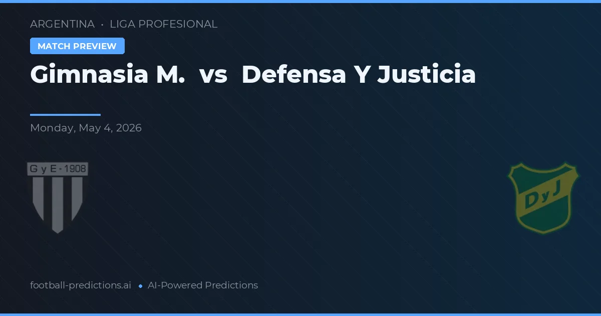 Gimnasia M. vs Defensa și Justiție — pronostic și avancronică meci
