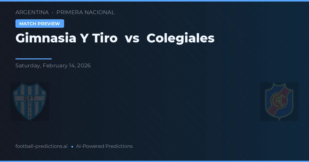Gimnasia y Tiro vs Colegiales — pronostic și avancronică meci