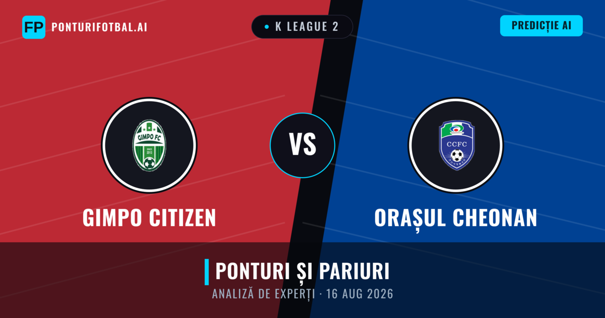 Gimpo Citizen vs Orașul Cheonan — pronostic și avancronică meci
