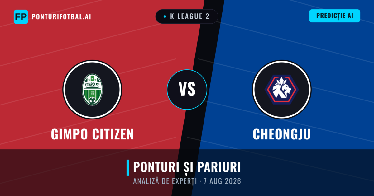 Gimpo Citizen vs Cheongju — pronostic și avancronică meci