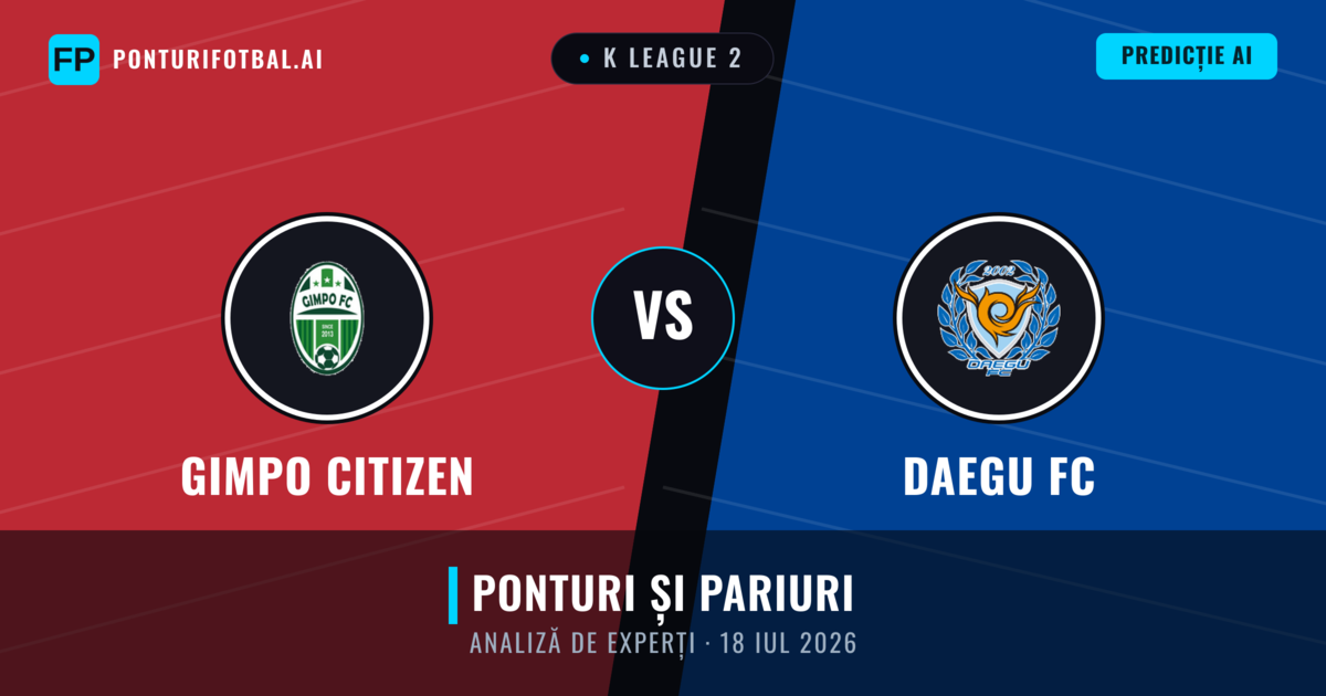 Gimpo Citizen vs Daegu FC — pronostic și avancronică meci