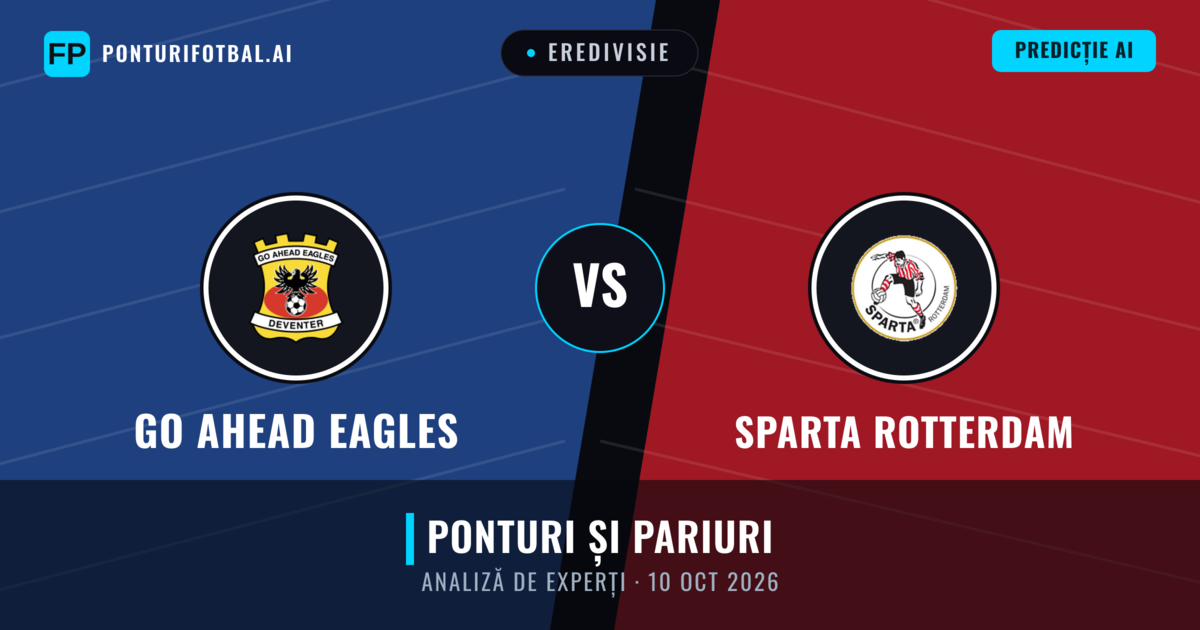 GO Ahead Eagles vs Sparta Rotterdam — pronostic și avancronică meci