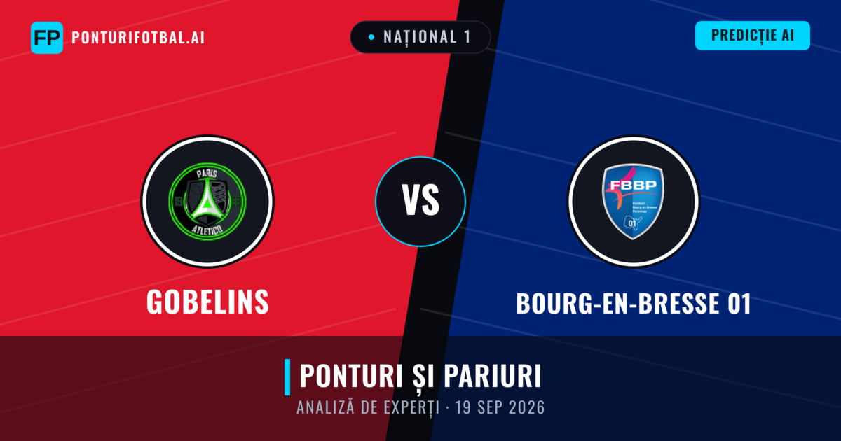 Gobelins vs Bourg-en-Bresse 01 — pronostic și avancronică meci