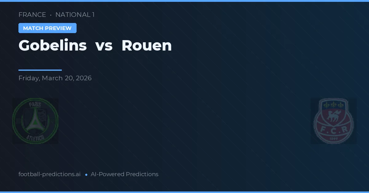 Gobelins vs Rouen — pronostic și avancronică meci
