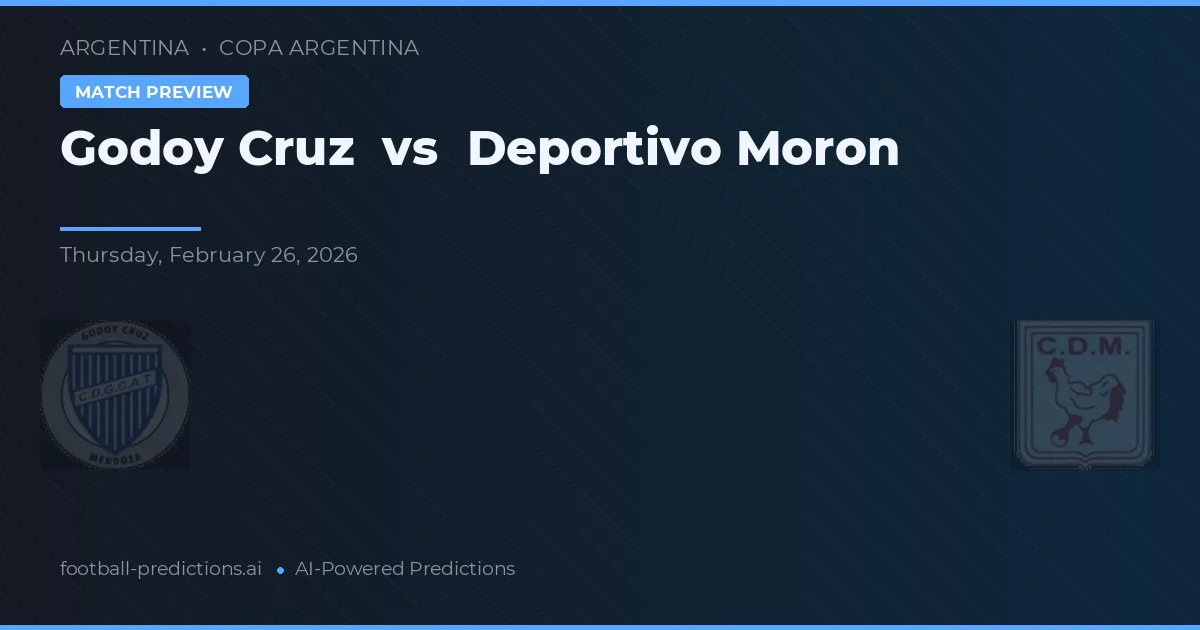 Godoy Cruz vs Deportivo Morón — pronostic și avancronică meci