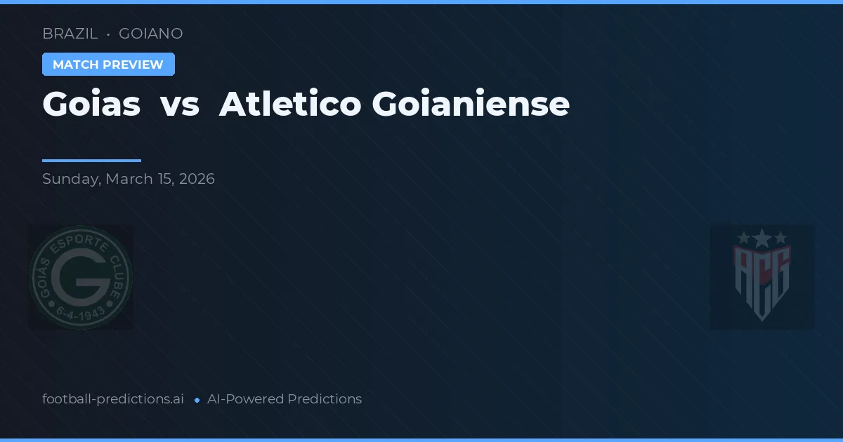 Goiás vs Atlético Goianiense — pronostic și avancronică meci