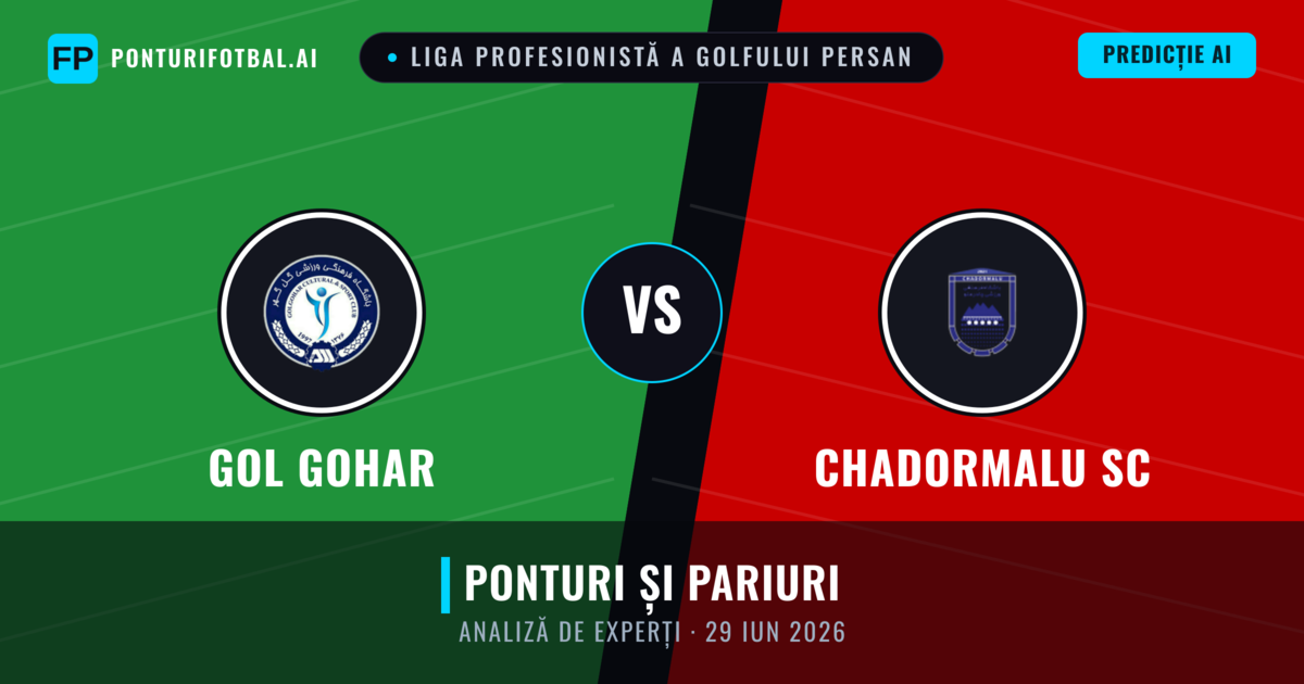 Gol Gohar vs Chadormalu SC — pronostic și avancronică meci