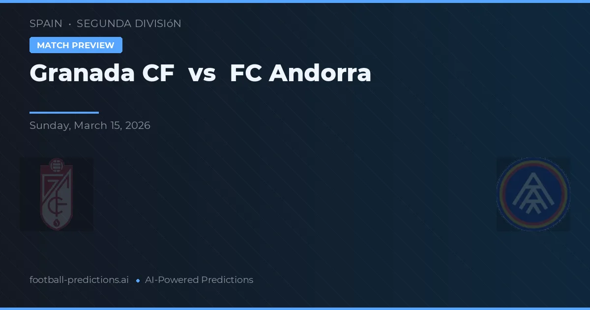 Granada CF vs FC Andorra — pronostic și avancronică meci
