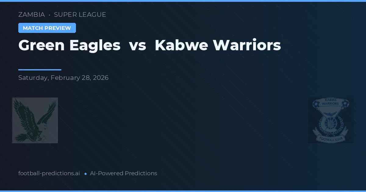 Vulturii Verzi vs Kabwe Warriors — pronostic și avancronică meci