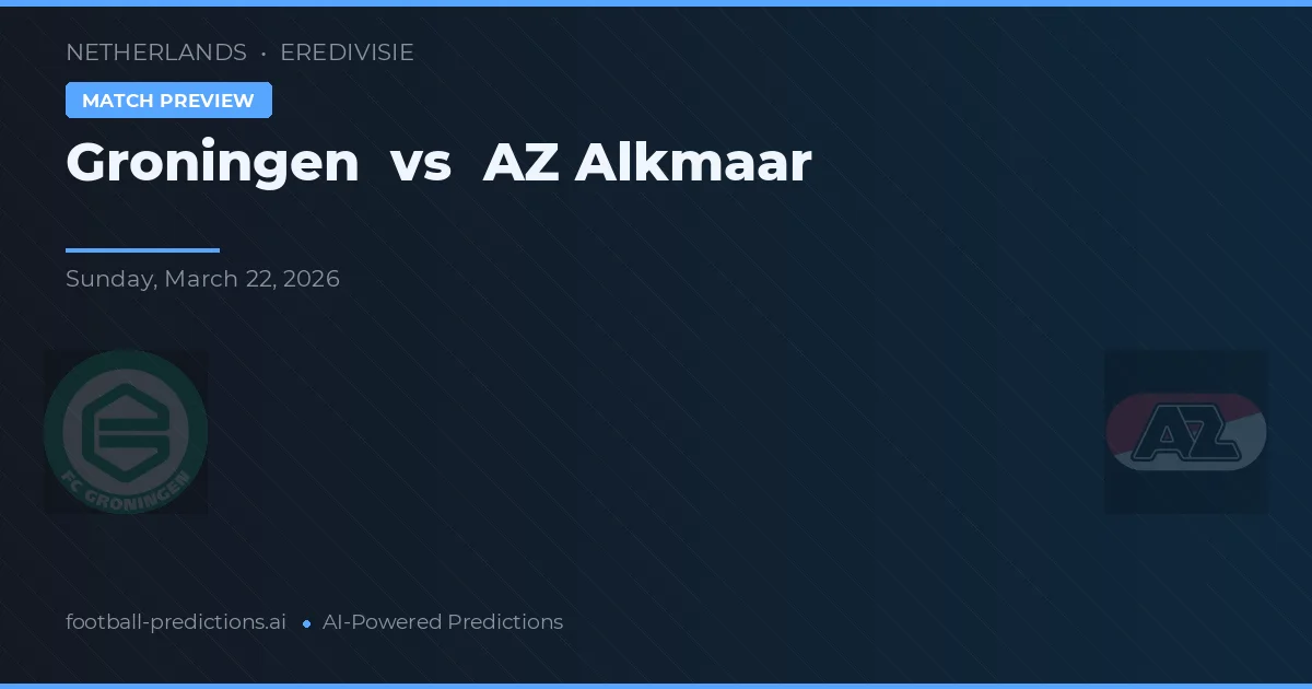 Groningen vs AZ Alkmaar — pronostic și avancronică meci