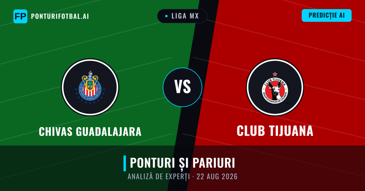 Chivas Guadalajara vs Club Tijuana — pronostic și avancronică meci