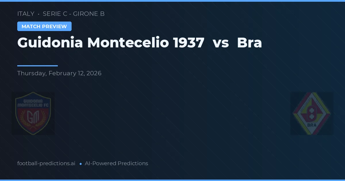 Guidonia Montecelio 1937 vs Brahă — pronostic și avancronică meci