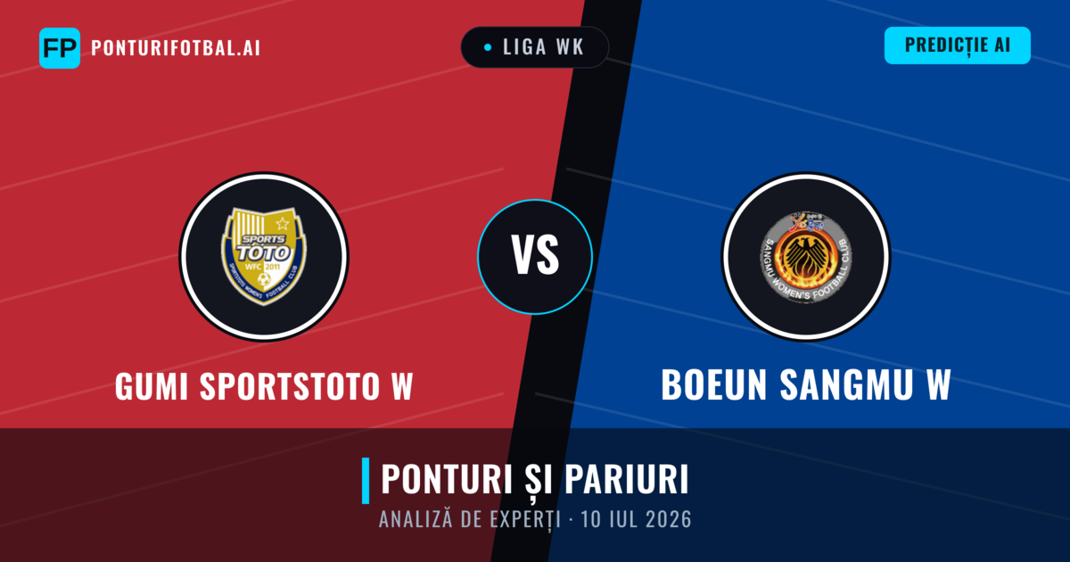 Gumi Sportstoto W vs Boeun Sangmu W — pronostic și avancronică meci