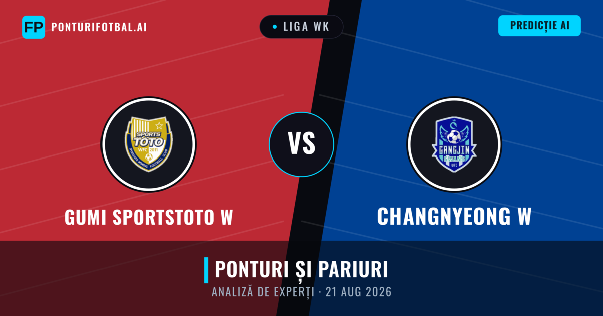 Gumi Sportstoto W vs Changnyeong W — pronostic și avancronică meci