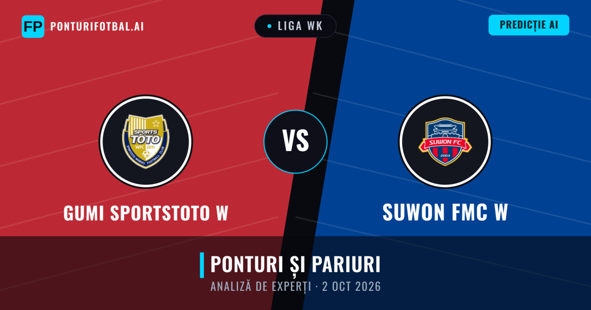 Gumi Sportstoto W vs Suwon FMC W — pronostic și avancronică meci