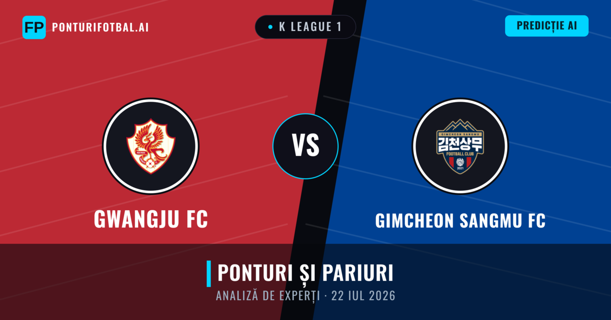 Gwangju FC vs Gimcheon Sangmu FC — pronostic și avancronică meci