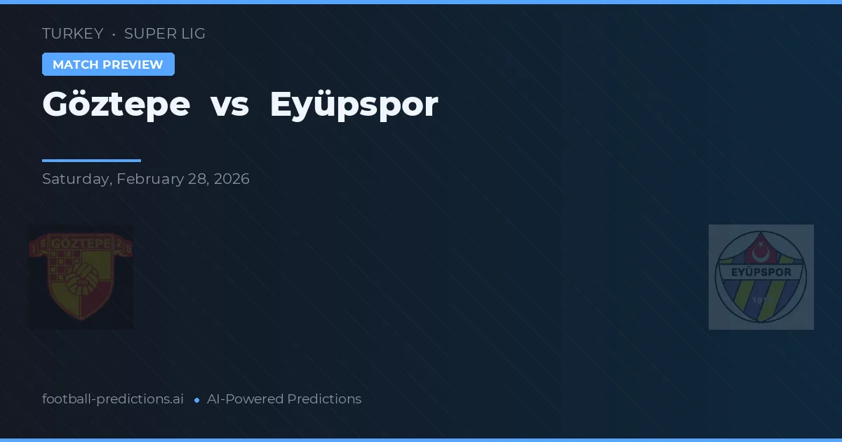 Göztepe vs Eyüpspor — pronostic și avancronică meci