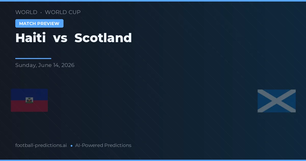 Haiti vs Scoția — pronostic și avancronică meci