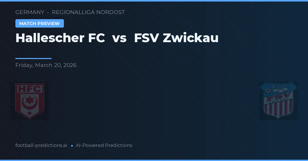 Hallescher FC vs FSV Zwickau — pronostic și avancronică meci