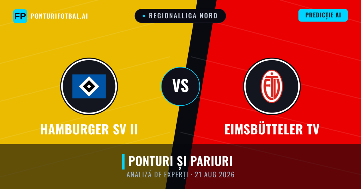 Hamburger SV II vs Eimsbütteler TV — pronostic și avancronică meci