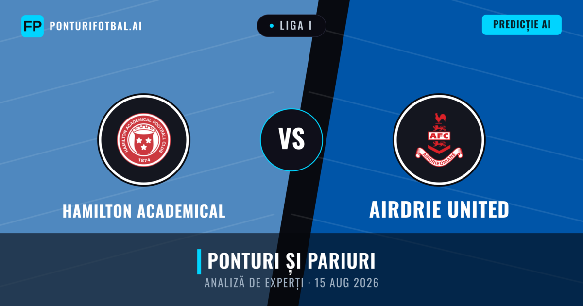 Hamilton Academical vs Airdrie United — pronostic și avancronică meci