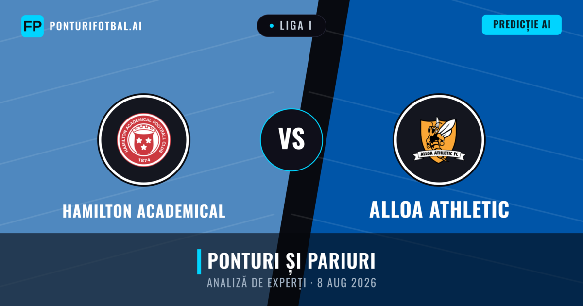 Hamilton Academical vs Alloa Athletic — pronostic și avancronică meci