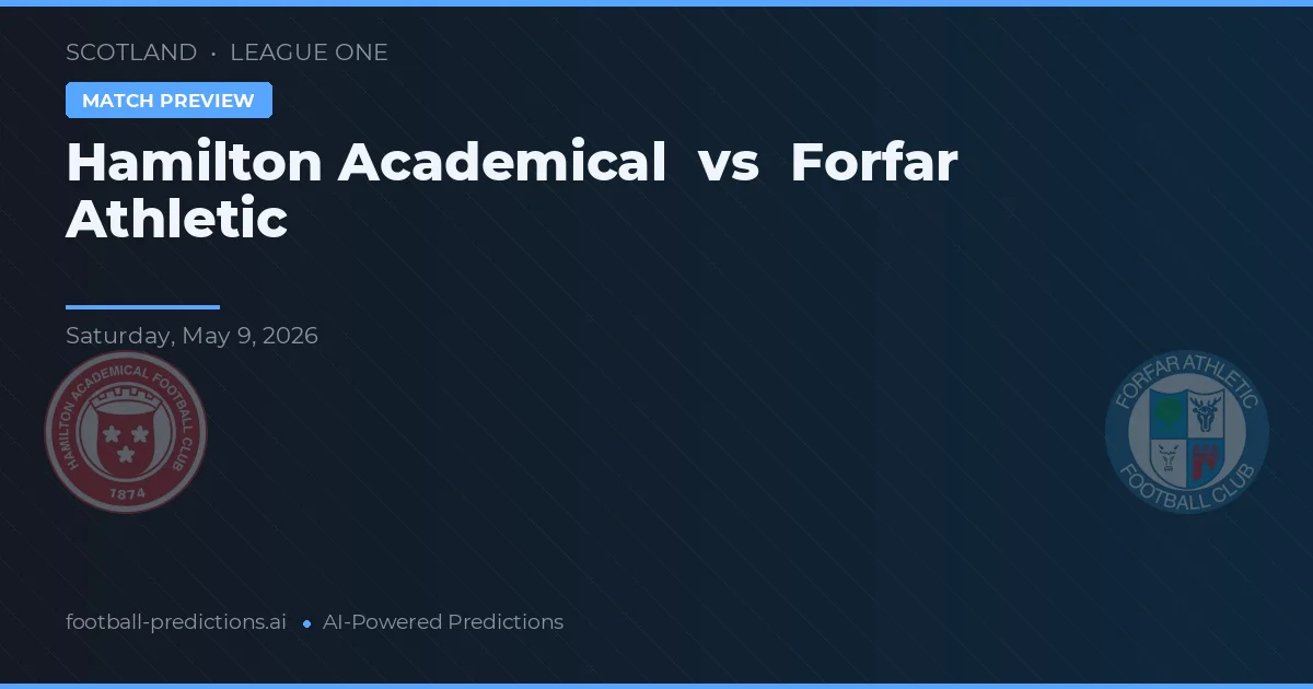 Hamilton Academical vs Forfar Athletic — pronostic și avancronică meci