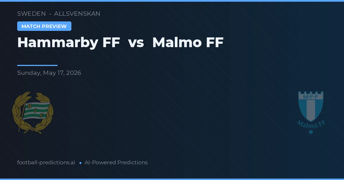 Hammarby IF vs Malmö FF — pronostic și avancronică meci