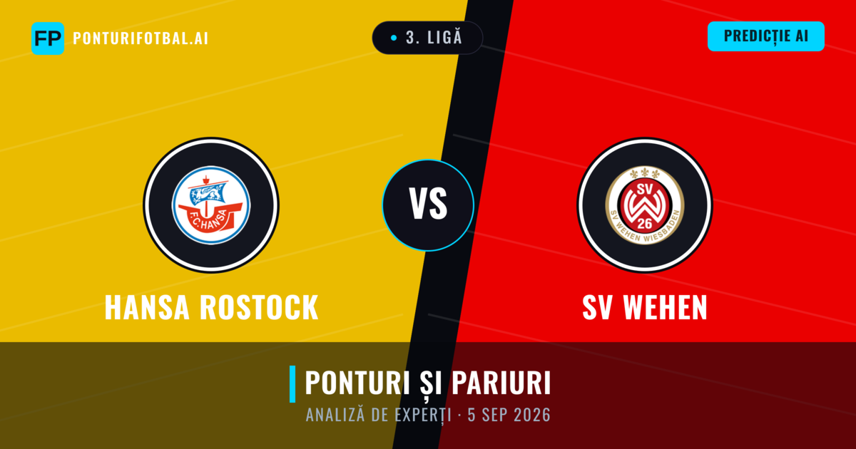Hansa Rostock vs SV Wehen — pronostic și avancronică meci