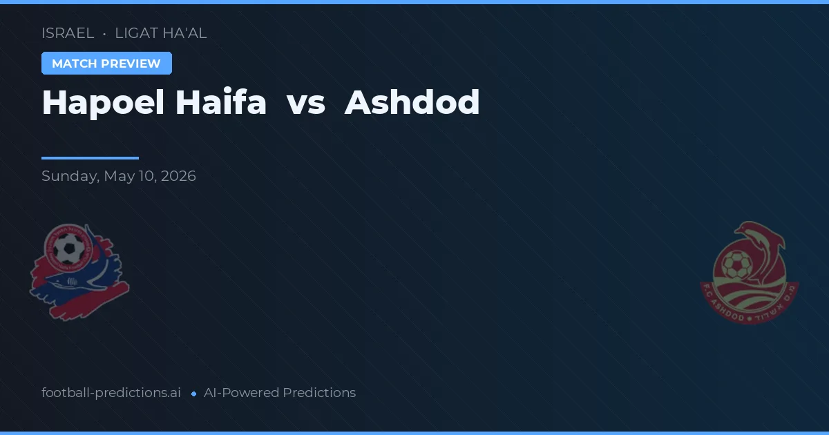 Hapoel Haifa vs Așdod — pronostic și avancronică meci
