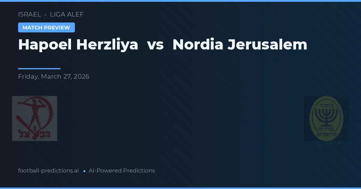 Hapoel Herzliya vs Nordia Ierusalim — pronostic și avancronică meci