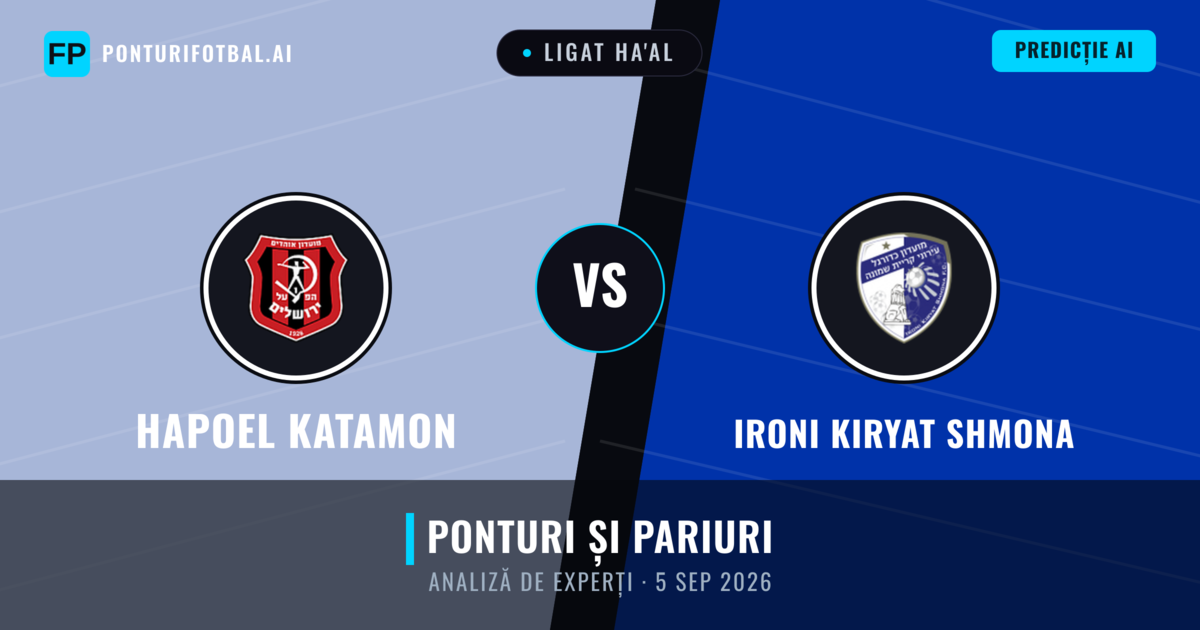 Hapoel Katamon vs Ironi Kiryat Shmona — pronostic și avancronică meci