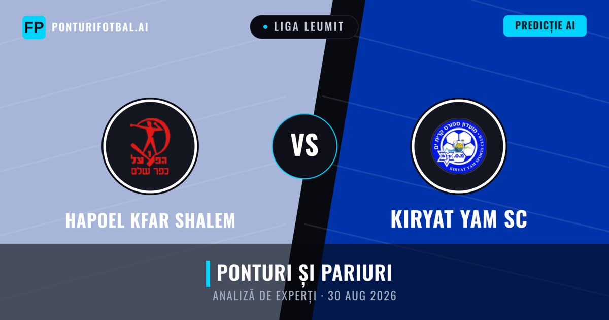 Hapoel Kfar Shalem vs Kiryat Yam SC — pronostic și avancronică meci