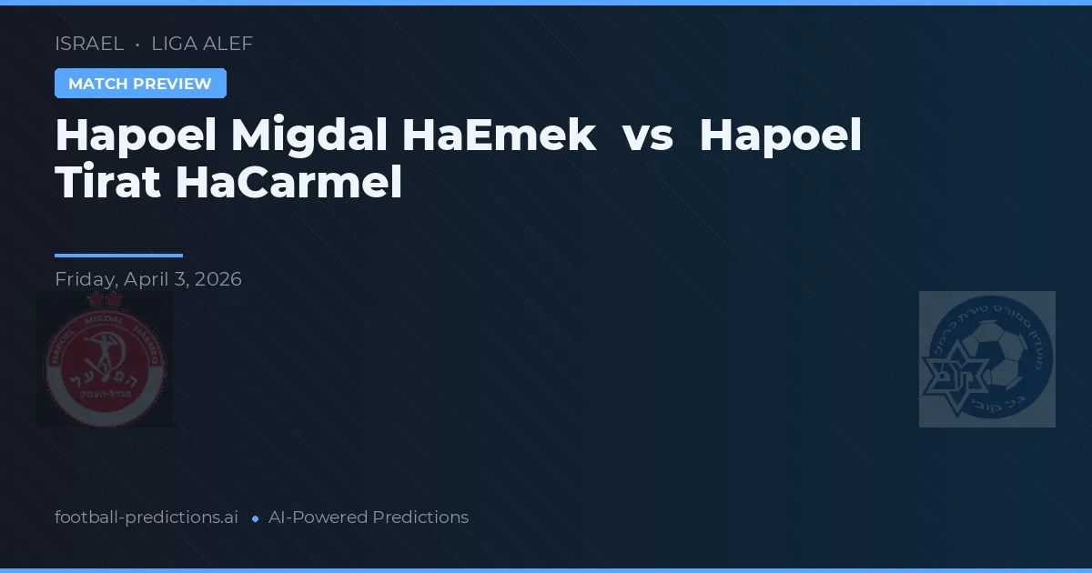 Hapoel Migdal HaEmek vs Hapoel Tirat HaCarmel — pronostic și avancronică meci