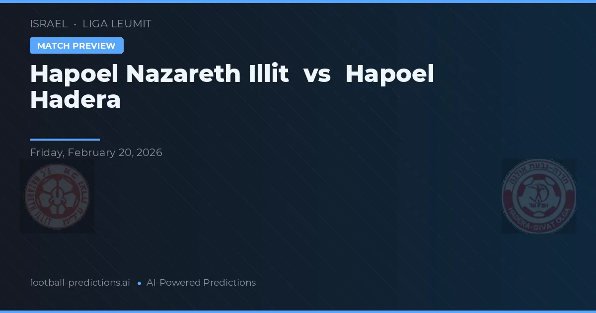 Hapoel Nazareth Illit vs Hapoel Hadera — pronostic și avancronică meci