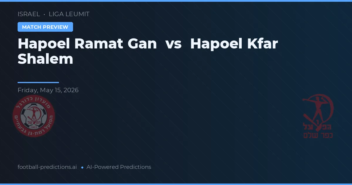 Hapoel Ramat Gan vs Hapoel Kfar Shalem — pronostic și avancronică meci