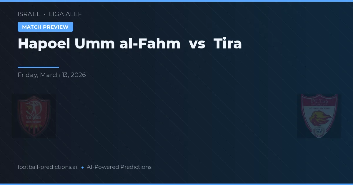 Hapoel Umm al-Fahm vs Tira — pronostic și avancronică meci