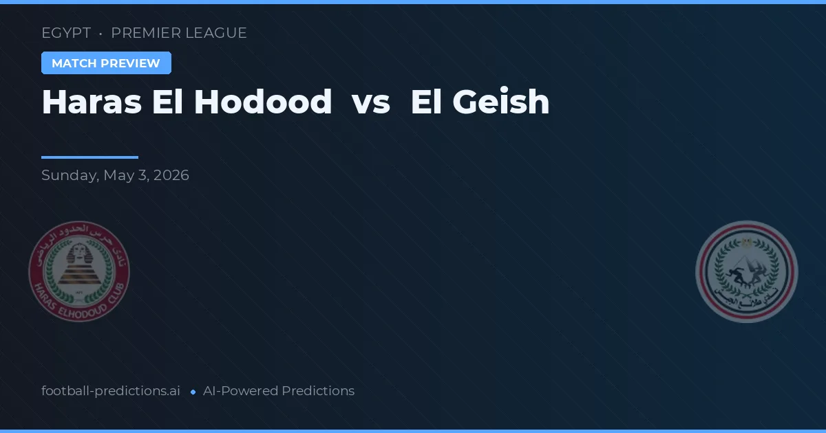 Haras El Hodood vs El Geish — pronostic și avancronică meci