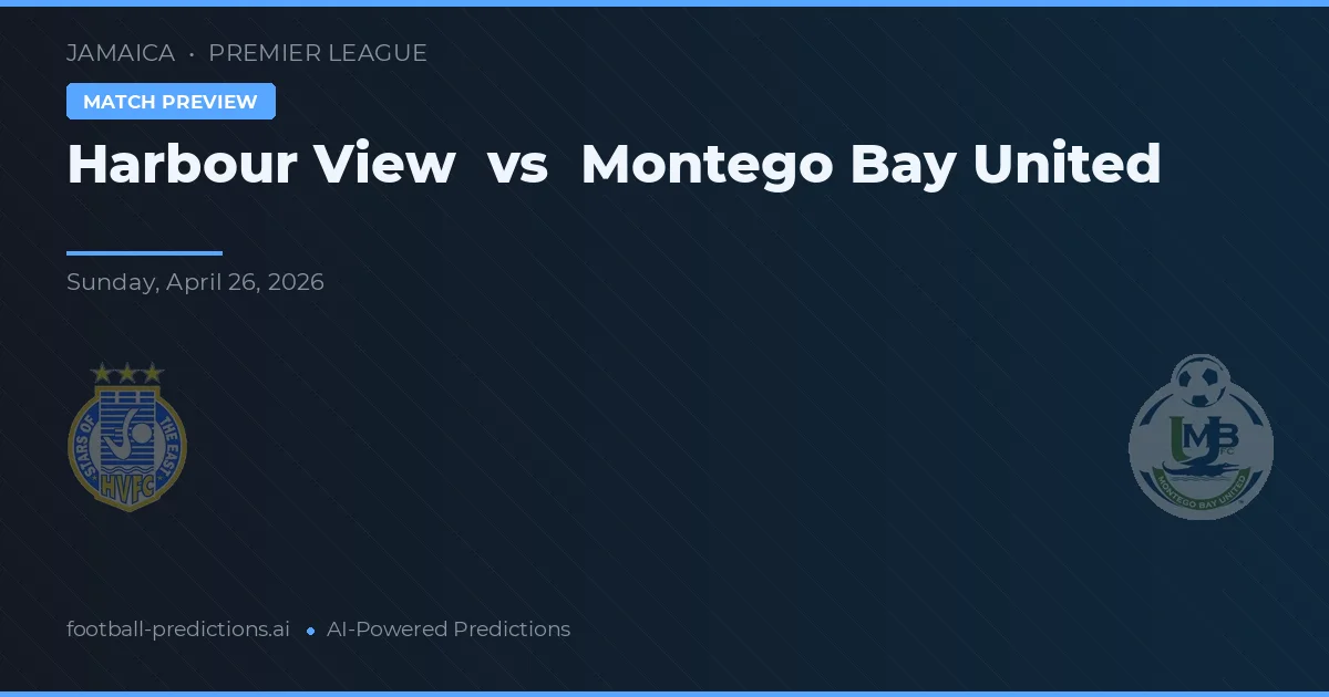 Harbour View vs Montego Bay United — pronostic și avancronică meci