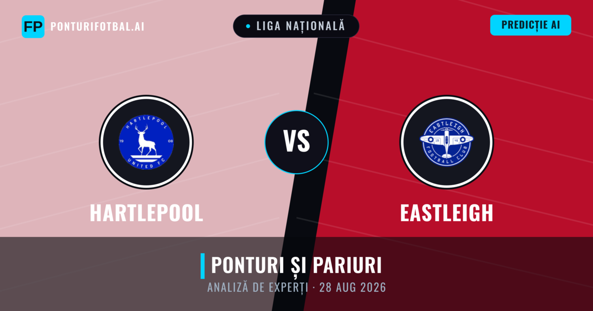 Hartlepool vs Eastleigh — pronostic și avancronică meci