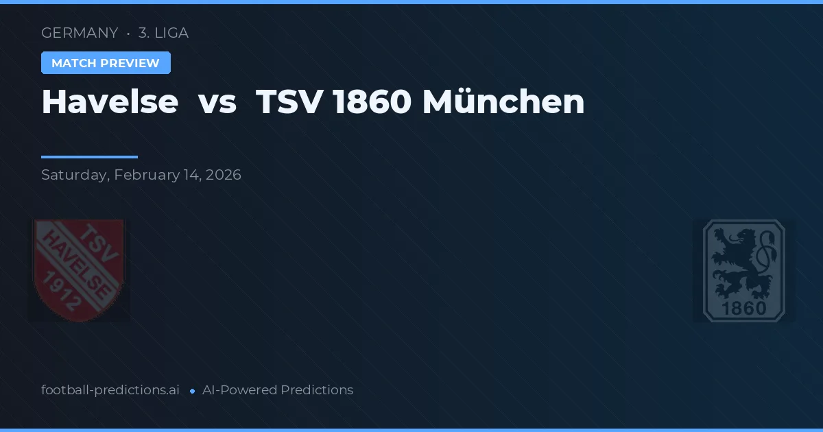 Havelse vs TSV 1860 München — pronostic și avancronică meci