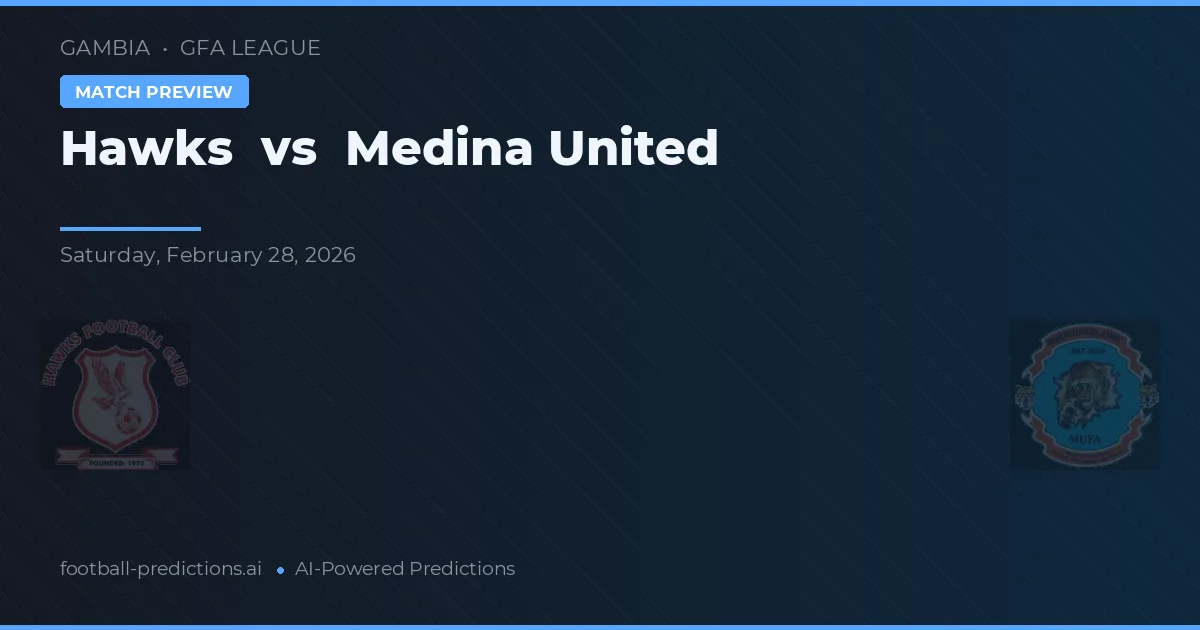 Hawks vs Medina United — pronostic și avancronică meci