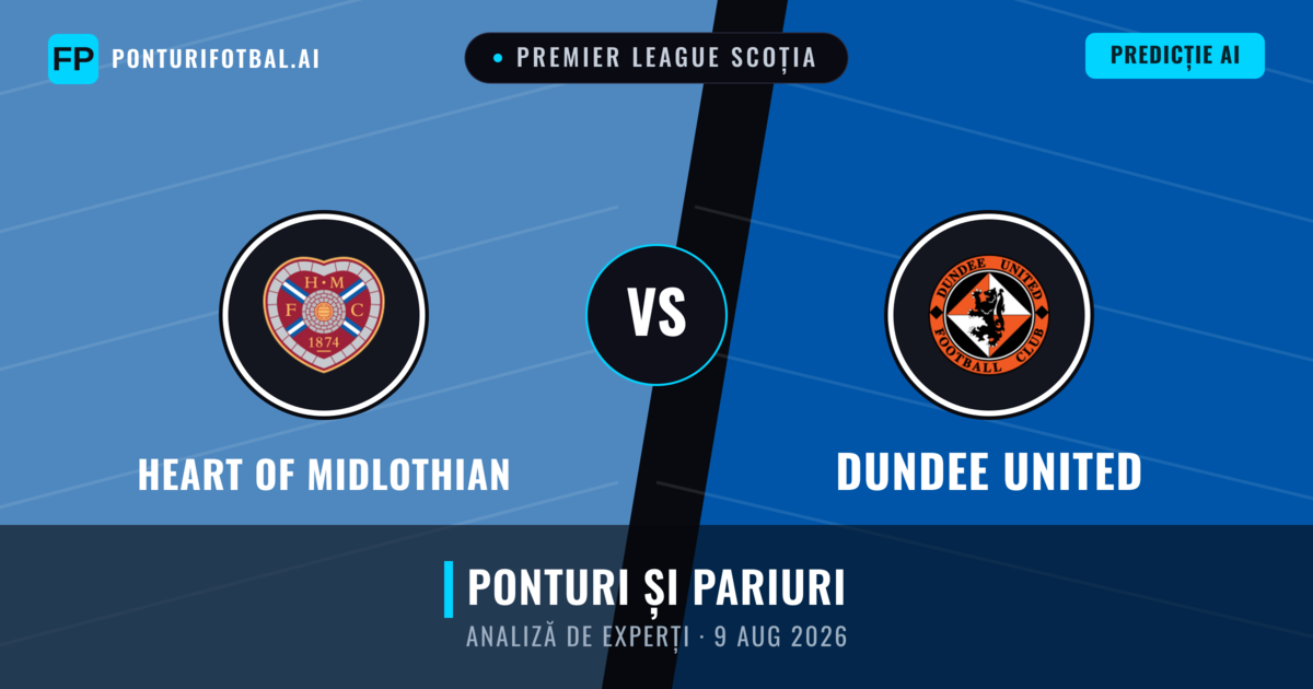 Heart of Midlothian vs Dundee United — pronostic și avancronică meci