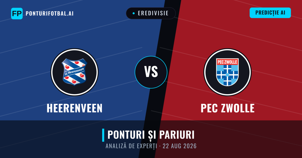 Heerenveen vs PEC Zwolle — pronostic și avancronică meci