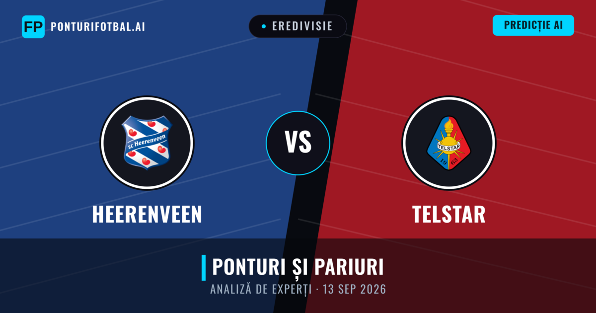 Heerenveen vs Telstar — pronostic și avancronică meci